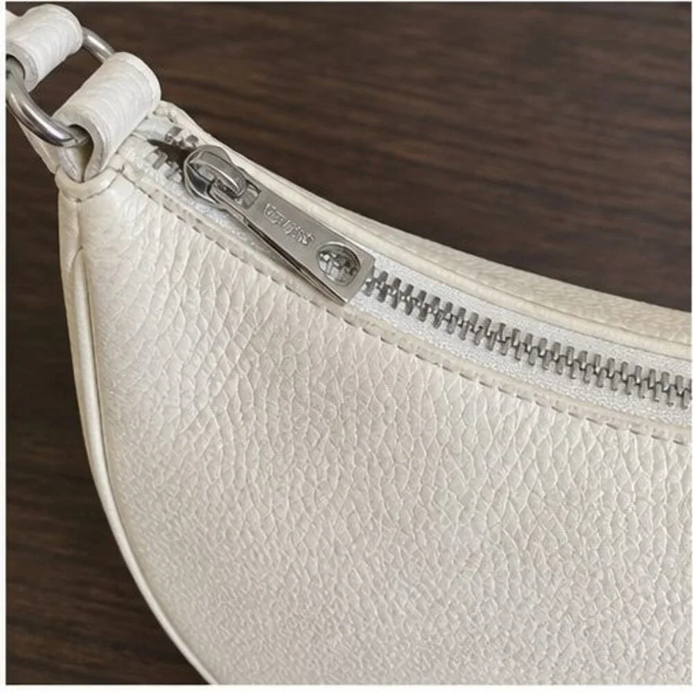 Cream Quilted Crossbody Bag